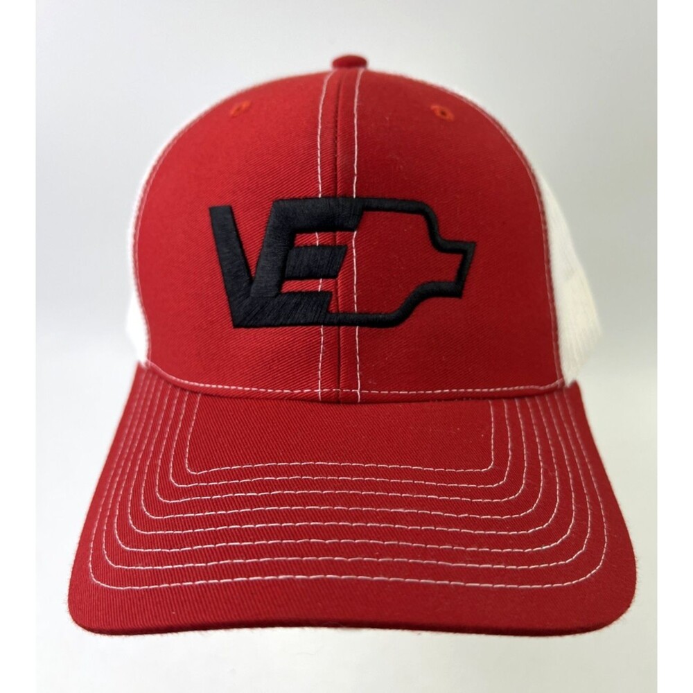 Viking Electric Strap Back Red/White Mesh Baseball Cap By Richardson